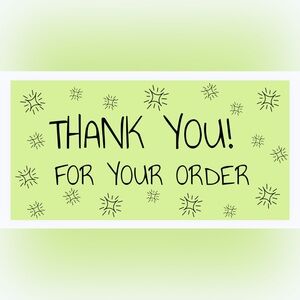30 STICKERS - 2” x 1” - THANK YOU FOR YOUR ORDER
